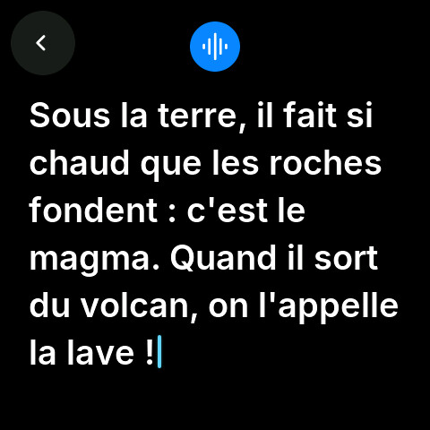 La réponse de l'assistant sur le magma et la lave