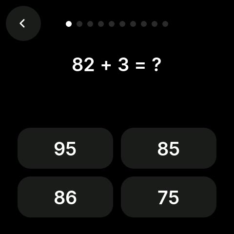 Une question de maths : 82 + 3
