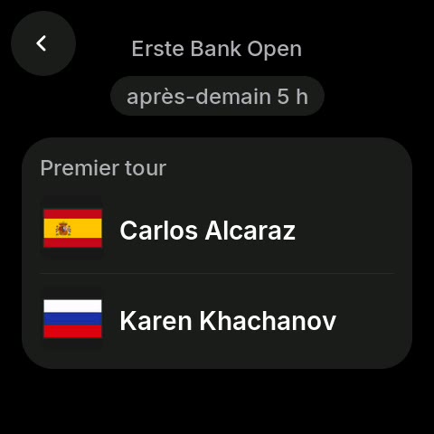 Prochain match : Carlos Alcaraz contre Karen Khachanov